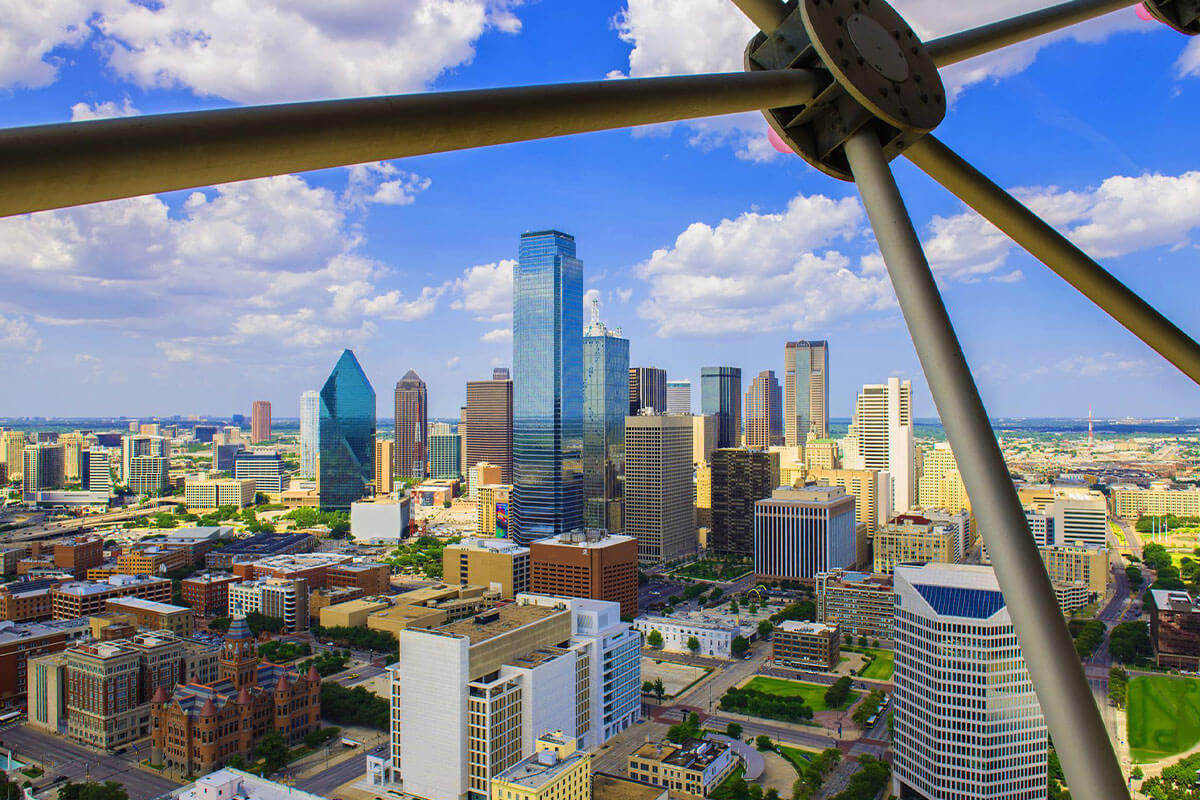 View from the Reunion Tower in Dallas, TX