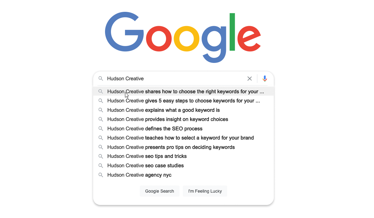 Hudson Creative Google Search Terms